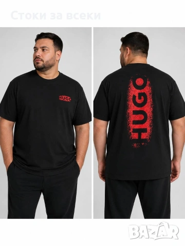 Батал размери 🔥 Мъжка тениска Hugo Boss 3хл,4,хл,5хл,6,хл 27€🖤, снимка 5 - Тениски - 55036007