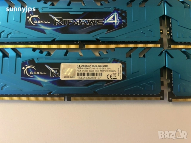 G.SKILL Ripjaws DDR4 F4-2666C16Q2-64GRB, снимка 3 - RAM памет - 54365671