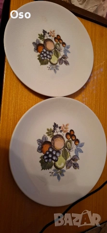 Винтидж английски чинии Swinnertons "Harvest Fruit" – Made in England (2 броя)