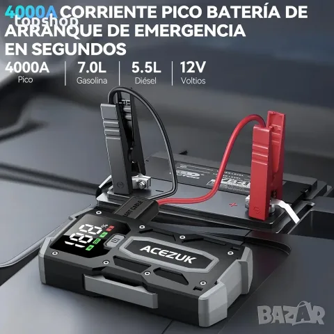 Чисто нов запечатан в целофан преносим стартер за кола ACEZUK M01 4000A джъмп стартер 12800mAh  , снимка 2 - Аксесоари и консумативи - 55382516