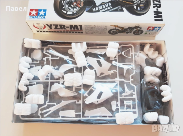 Сглобяем Mодел - TAMIYA 1/12 Yamaha YZR-M1 50th Anniversary US (TAMIYA 14104), снимка 3 - Други ценни предмети - 54408553