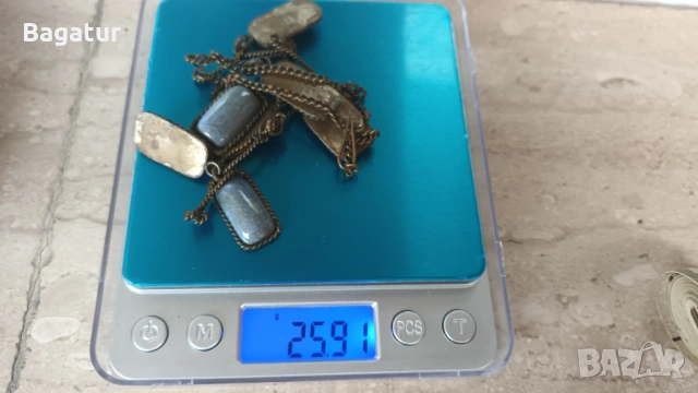 Лот етно,гердан,бижу,накит,Бохо стил,камък,бронз,мъниста, снимка 11 - Антикварни и старинни предмети - 54044341