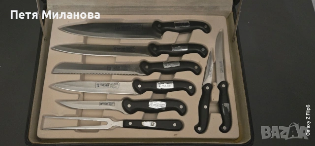 Куфар с ножове и прибори за месо, риба, барбекю и тн. 