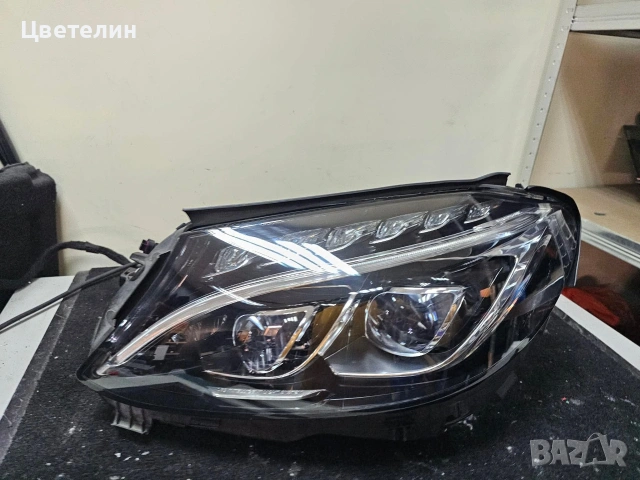 Ляв фар Mercedes C класа W205 LED lqv far мерцедес 205, снимка 3 - Части - 54561586