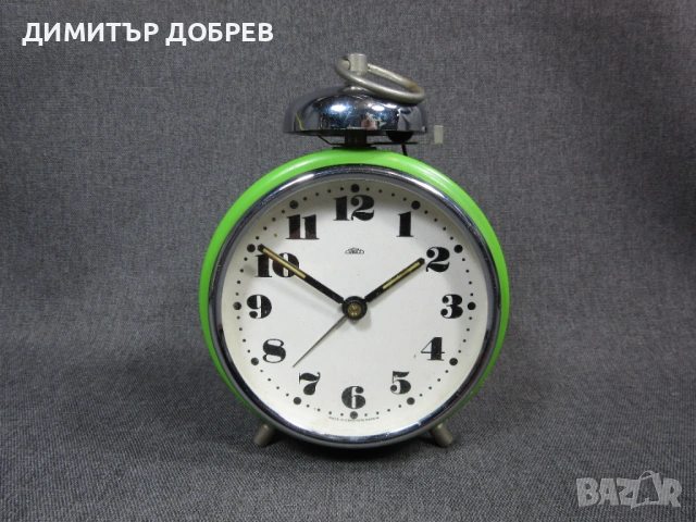 СТАР РЕТРО СОЦ ЧССР НАСТОЛЕН МЕХАНИЧЕН ЧАСОВНИК БУДИЛНИК PRIM