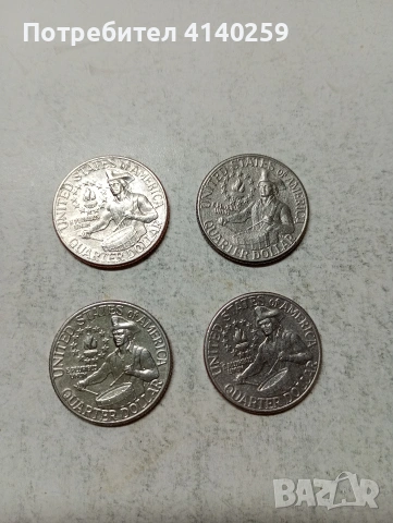 САЩ МОНЕТИ 1/4 КУОРТЪР ДОЛАР 1776-1976 Г 