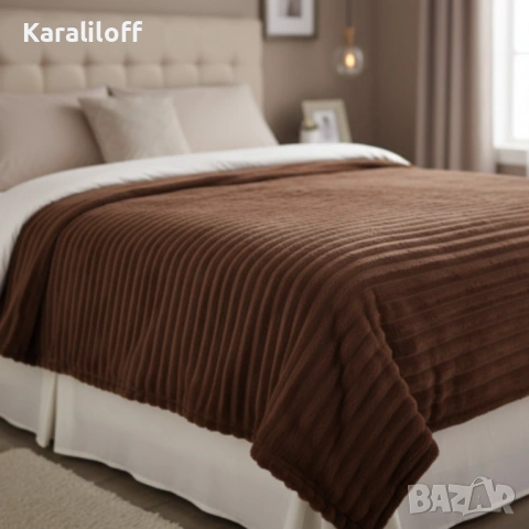 Меко и ватирано микрофибърно одеяло 200x220 см за топъл и стилен сън, снимка 2 - Спално бельо - 54001821