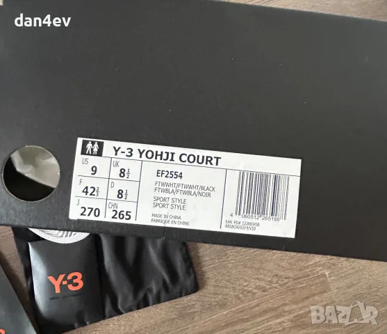 Y-3 Yohji Court "Footwear White", снимка 16 - Маратонки - 55636519