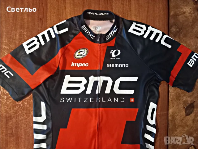 Джърси BMC Switzerland Shimano Вело екип тениска, снимка 3 - Спортни дрехи, екипи - 55338345