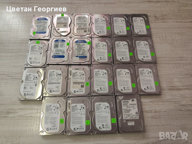Продавам 22 хард диска за компютър 250,320,500Gb