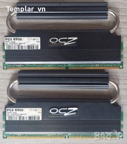 Gskill G.skill TRIDENT 2x2 GB DDR2 1066 PC2 8500 1.8V // OCZ REAPER 2x2 DDR2 1066 2,2V, снимка 4 - RAM памет - 51705023