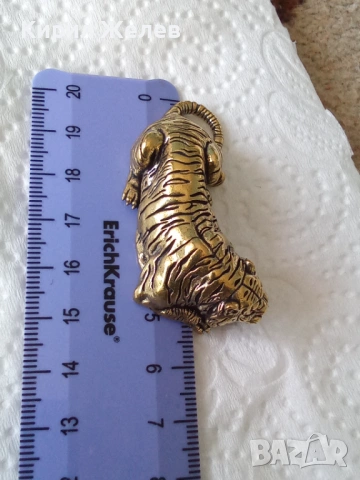 Бронзова фигурка на тигър 44645, снимка 6 - Колекции - 54170864