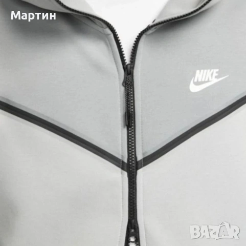 Мъжки комплект Nike Tech Fleece Smoke Grey - размер M, снимка 2 - Спортни дрехи, екипи - 54670547