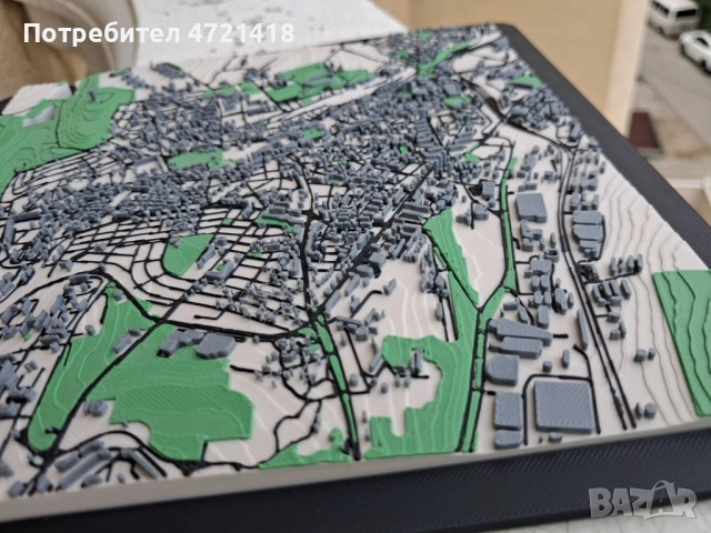3D Релефна Карта на Плевен – Декоративен Макет / Подарък, снимка 7 - Декорация за дома - 54781820