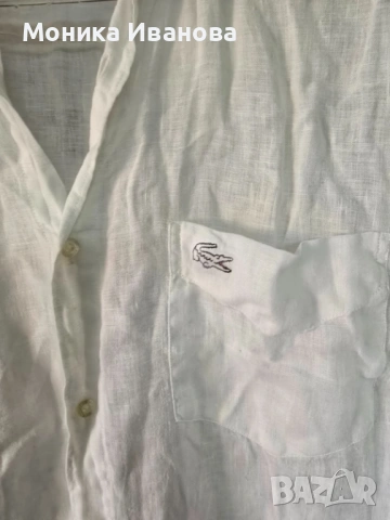 LACOSTE Linen XL, снимка 2 - Ризи - 54787446