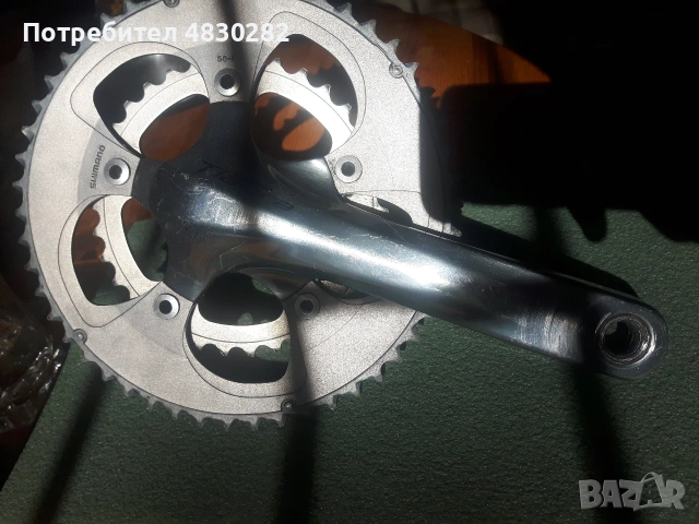 Shimano Тiagra 4600 / 170мм  Само десния курбел със плочите като на снимката, нямам ляв 170мм, снимка 17 - Части за велосипеди - 55072803
