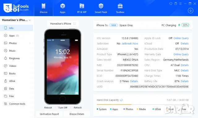 iPhone 5s  16GB, снимка 6 - Apple iPhone - 55614986