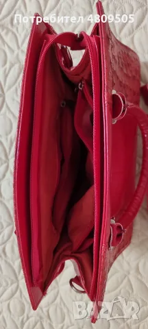 Червена чанта Fashion, снимка 2 - Чанти - 55338055
