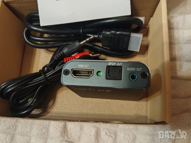 HDMI Audio Extractor 4K 60Hz HDMI 2.0 Optical AUX ARC eARC, снимка 2 - Друга електроника - 54497030