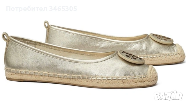 Tory Burch дамски еспадрили златни 37, снимка 10 - Дамски ежедневни обувки - 54663635