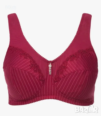 Ulla Popken 120 D и E Сутиен за едра дама в черно и бордо , снимка 3 - Бельо - 55535449
