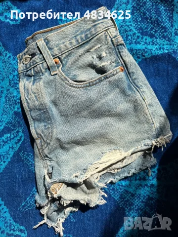 Levi's Premium 501 къси дънки - Размер 24" (XS) - Винтаж стил - Размяна възможна, снимка 10 - Къси панталони и бермуди - 55295834