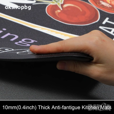 4571 Комплект Килимчета за Кухня (2 бр.) – Водоустойчива Материя, 45x120 + 45x75см, Омекотена Основа, снимка 3 - Други стоки за дома - 54544866