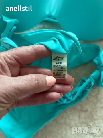 Дамски бански Hello Bikini – тюркоазен, размер XL / 46, снимка 2 - Бански костюми - 55662109