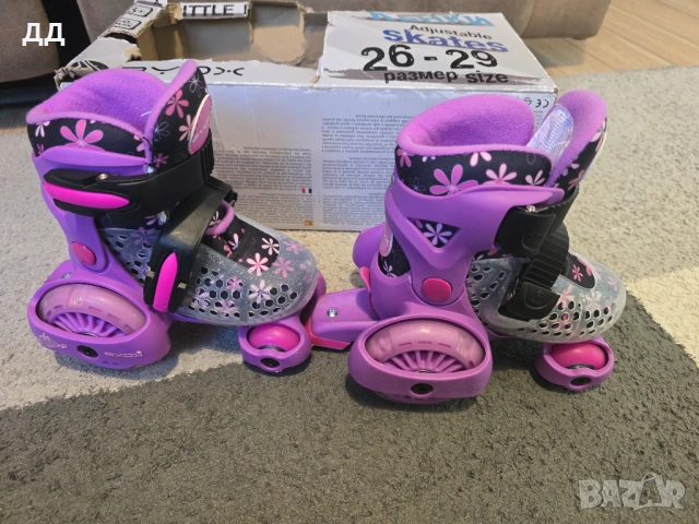 Детски ролкови кънки Byox - Little Beetle Violet Girl Ролери, снимка 6 - Ролери, кънки - 54581419