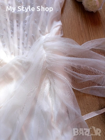 Официална бяла рокля, снимка 4 - Рокли - 54331025