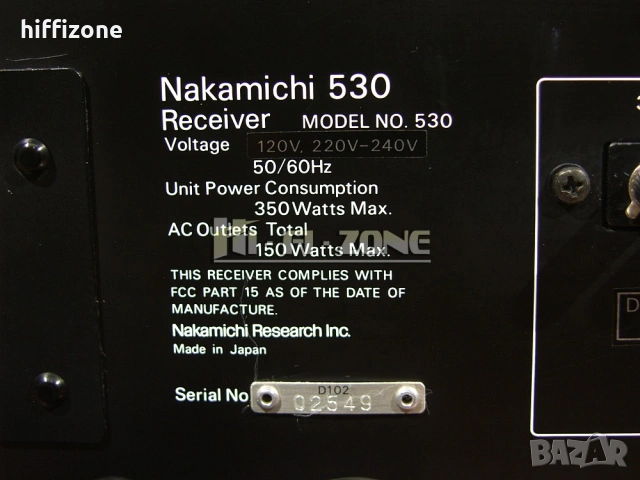 Ресивър   Nakamichi 530 /1, снимка 9 - Ресийвъри, усилватели, смесителни пултове - 54749292