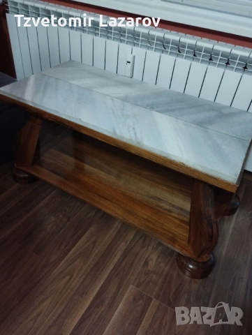 Маса с мраморен плот, снимка 3 - Маси - 54199393