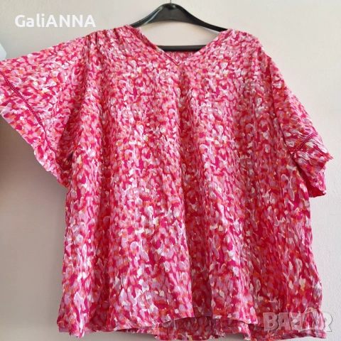 СТРАХОТНА КЕНАРЕНА БЛУЗА 3XL-4XL, снимка 2 - Туники - 54393254