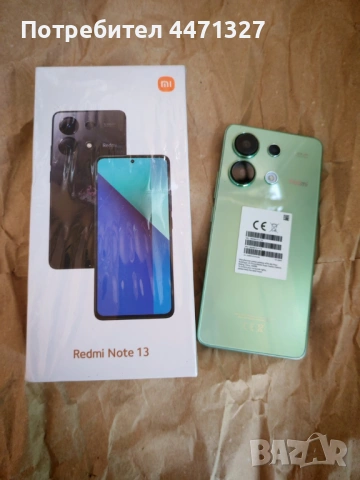 Xiaomi Redmi Note 13 4G 8GB/256GB като нов, зелен, снимка 3 - Xiaomi - 54368525