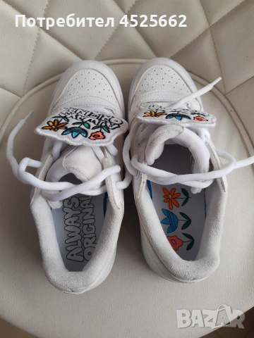 Кецове (сникърски) за момиче Adidas original 36 2/3#, снимка 3 - Детски маратонки - 54969803