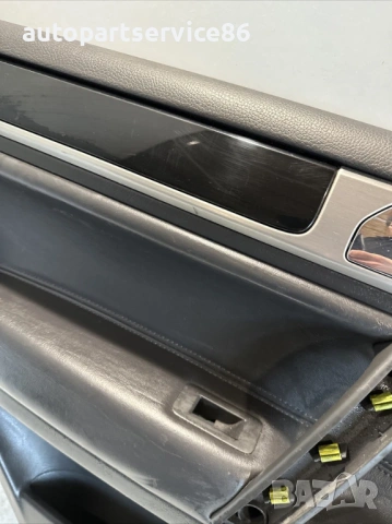 Вътрешна кожена тапицерия за врата, черна, задна лява за Volkswagen Touareg (2009) 7L6867211, снимка 2 - Части - 54164796