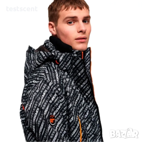 Оригинално яке с качулка Superdry Wind Attacker Jacket 2XL Black/Orange - Оригинално яке с качулка, снимка 8 - Якета - 54825006
