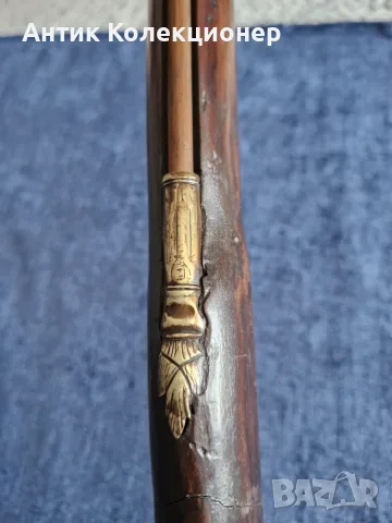 Кремъчна пушка съ сребърни апликации , Германия 1770–1790 гг, снимка 2 - Антикварни и старинни предмети - 55327256