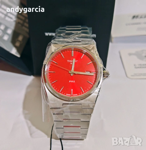 Tissot Prx T137.410.11.421.00 мъжки часовник с дата, чисто нов с кутия книжки, 100% оригинален, снимка 15 - Мъжки - 54866550