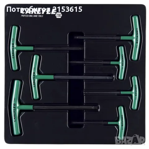 CARLYLE TOOLS дръжки ъглови ключове 7 броя звезда Г-ОБРАЗНИ, снимка 2 - Други инструменти - 54874907