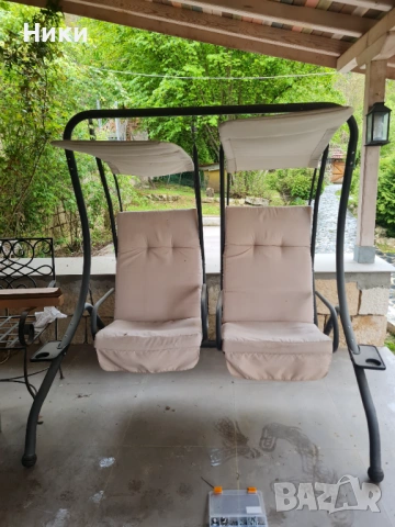 Двуместна луксозна люлка, снимка 6 - Градински мебели, декорация  - 54359000