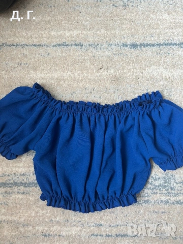 Син дамски топ