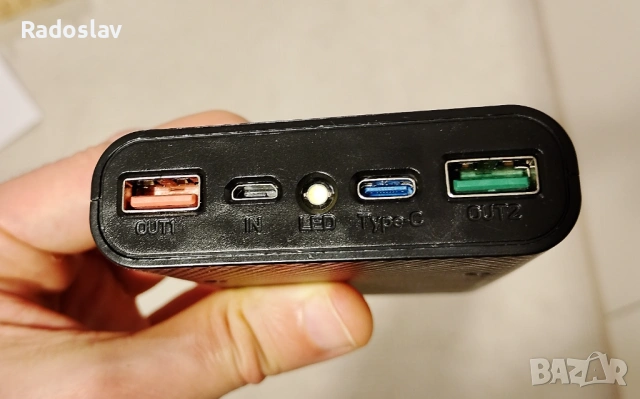 Powerbank със сменяеми Panasonic батерии и 8000 mah (40.5 Wh) реален капацитет, снимка 6 - Външни батерии - 54069780