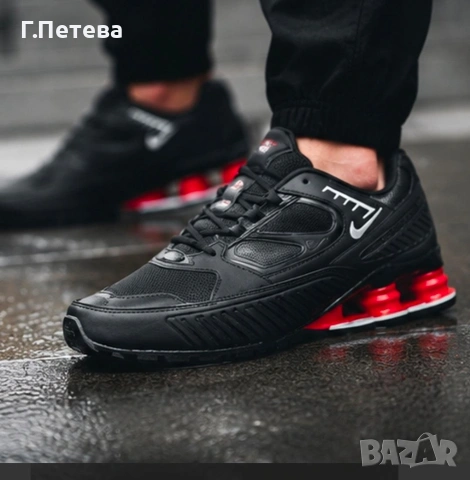 Nike Shox Enigma-Цвят черно и червено , снимка 2 - Маратонки - 54659832