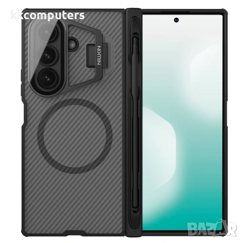 NILLKIN CamShield Prop за Samsung Galaxy Z Fold7 5G Магнитен PC Калъф със Стилус, Стойка, Защита на 