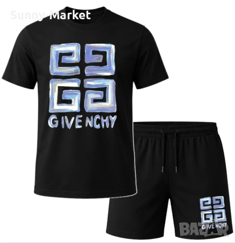 Givenchy мъжки комплект тениска и къси панталони 