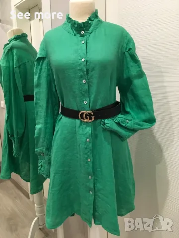 TIFFANI Italy 100% лен рокля S/M, снимка 9 - Рокли - 53573944