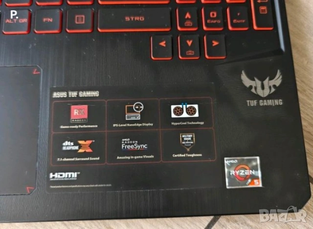 геймърски 15,6" Asus, снимка 2 - Лаптопи за игри - 54786562