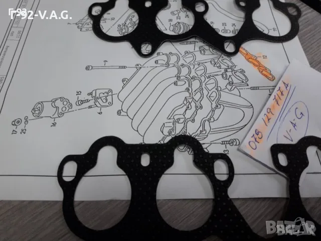 078129717A**NEU**VAG**AUDI-V6**ГАРНИТУРА ЗА ВСМУКАТЕЛЕН КОЛЕКТОР ** , снимка 2 - Части - 55556968