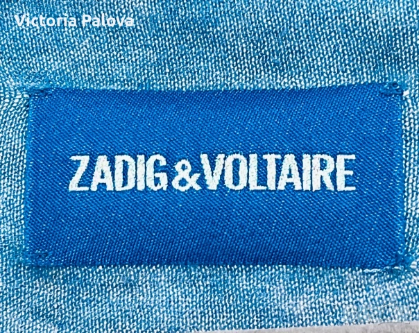 Ексклузивен летен марков пуловер Zadig & Voltaire от 100% памук, снимка 8 - Блузи - 54352205
